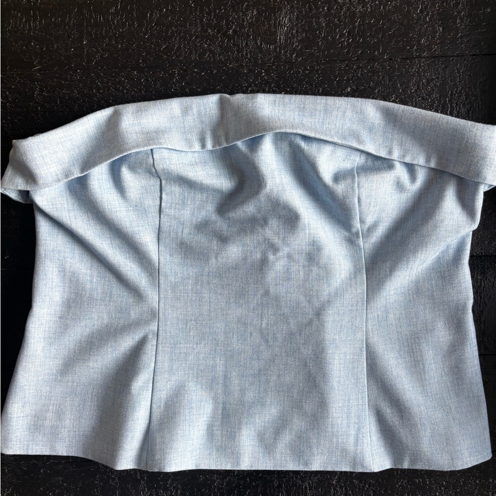 Abercrombie & Fitch Light Blue strapless top